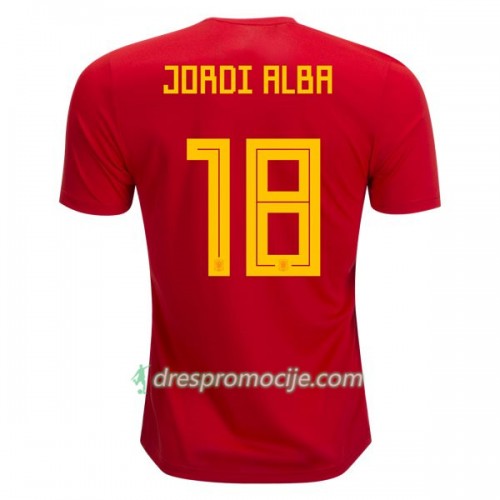 Španjolska Dres Jordi Alba 18 Domaći Svjetsko prvenstvo 2018 Španjolska Dres Jordi Alba 18 Domaći Svjetsko prvenstvo 2018